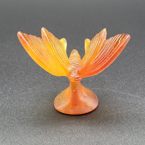 Statuina farfalla ambra - , vetro