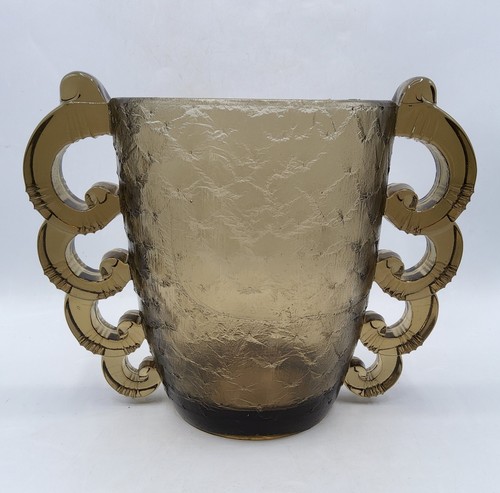 Vaso vetro soffiato fumato - vaso,