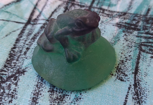 Rare presse papier - presse, grenouille